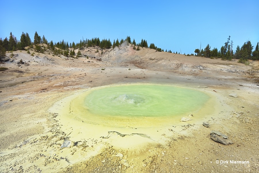 Steam from Dante's Inferno: Sylvan Springs, Yellowstone National Park,  Wyoming