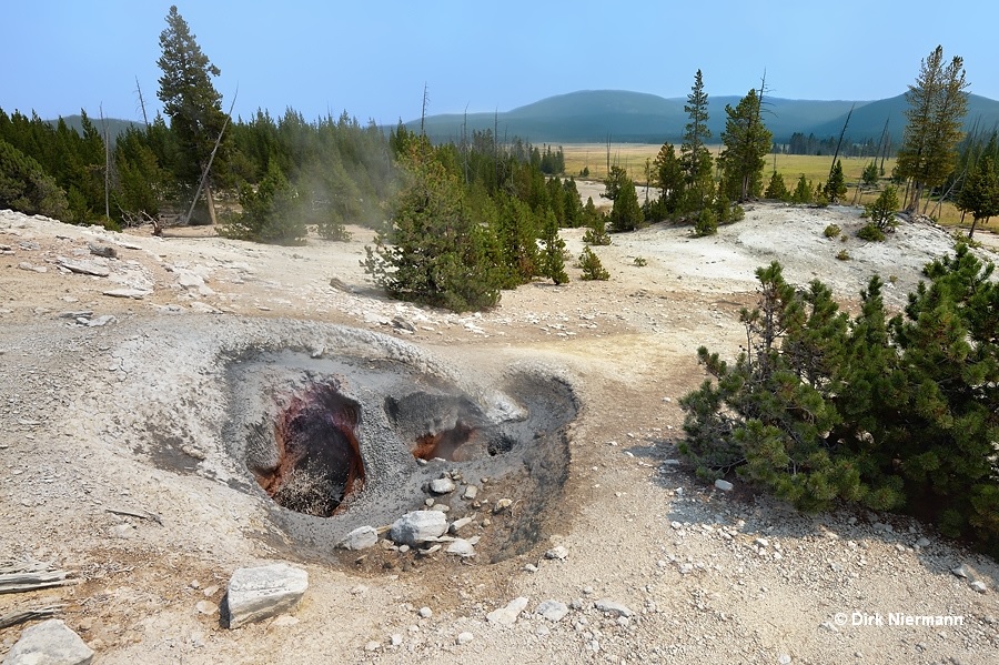 Steam from Dante's Inferno: Sylvan Springs, Yellowstone National Park,  Wyoming