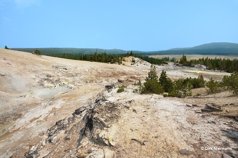 Steam from Dante's Inferno: Sylvan Springs, Yellowstone National Park,  Wyoming