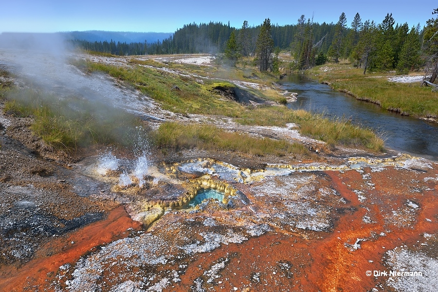 Five Crater Spring Shoshone Basin Yellowstone